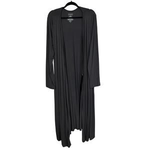 Kickee Pants Dark Brown Long Sleeve Belted Open Long Duster Cardigan 3XL